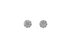 Marguerites en or blanc avec diamants