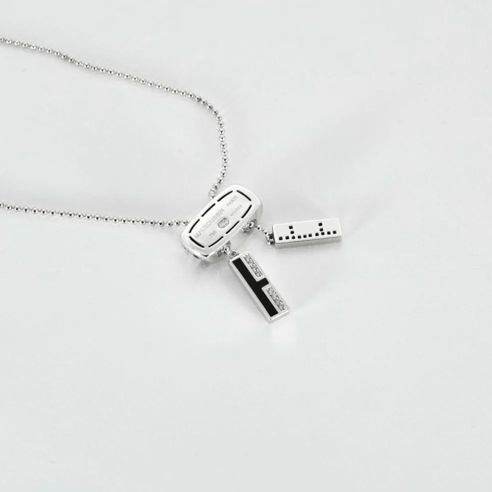 MAUBOUSSIN - LE VICE et LA VERTU- Collier "Le Vice" or blanc et diamants