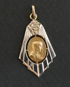 Médaille 2 Ors Art Déco
