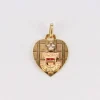 Médaille amour Augis coeur Plus qu'hier moins que demain or jaune rubis