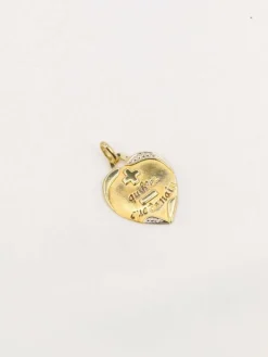 Médaille amour Augis coeur Plus qu'hier moins que demain 2 ors