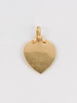 Médaille amour Augis coeur Plus qu'hier moins que demain or jaune rubis