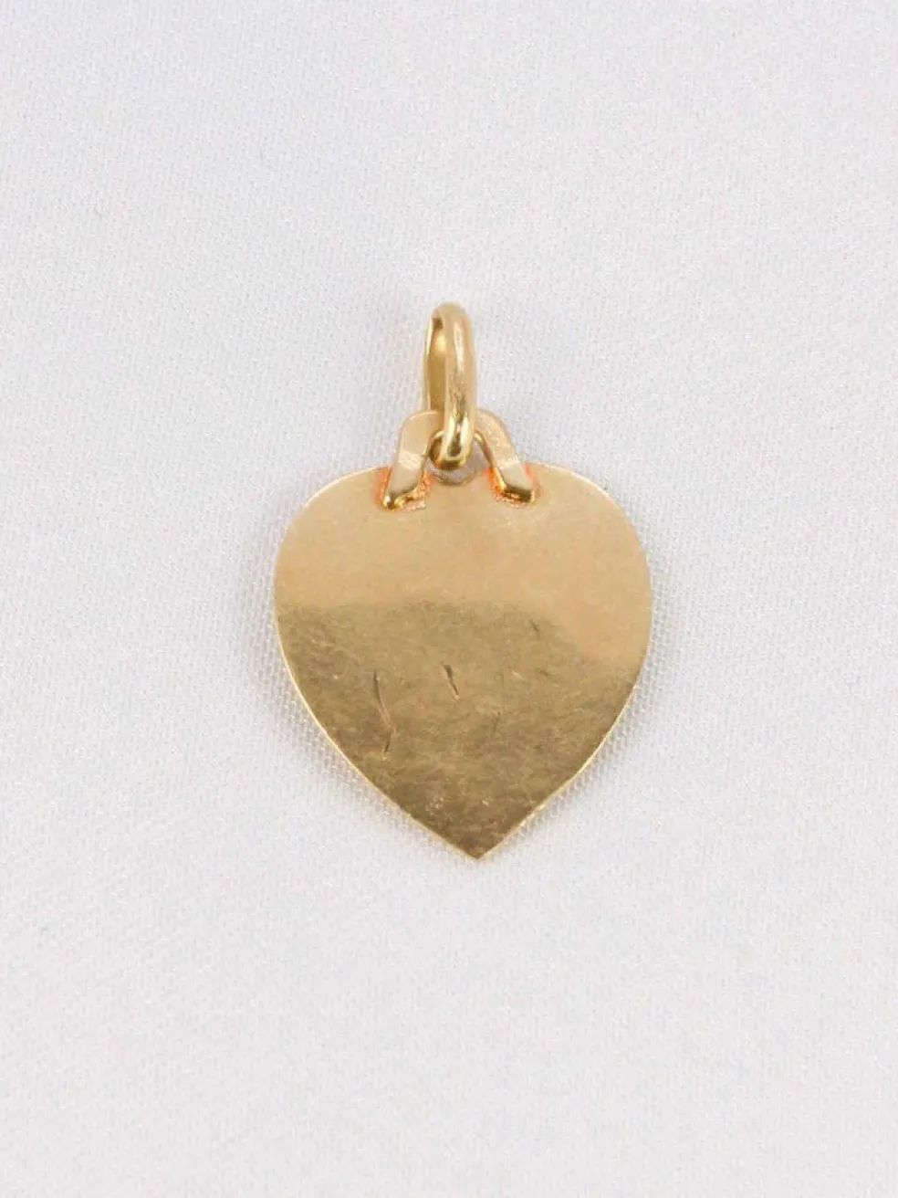 Médaille amour Augis coeur Plus qu'hier moins que demain or jaune rubis