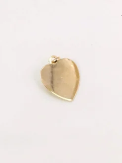 Médaille amour Augis coeur strié Plus qu'hier moins que demain or jaune rubis