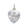 Médaille amour Augis cœur Or blanc Rubis Plus qu’hier moins que demain