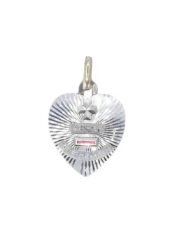 Médaille amour Augis cœur Or blanc Rubis Plus qu’hier moins que demain