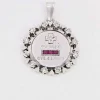 Médaille amour Augis entourage coeurs diamants Plus qu'hier moins que demain or blanc rubis