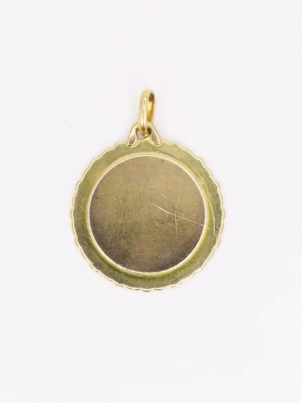 Médaille amour Augis Jumbo Plus qu'hier moins que demain or jaune diamant rubis
