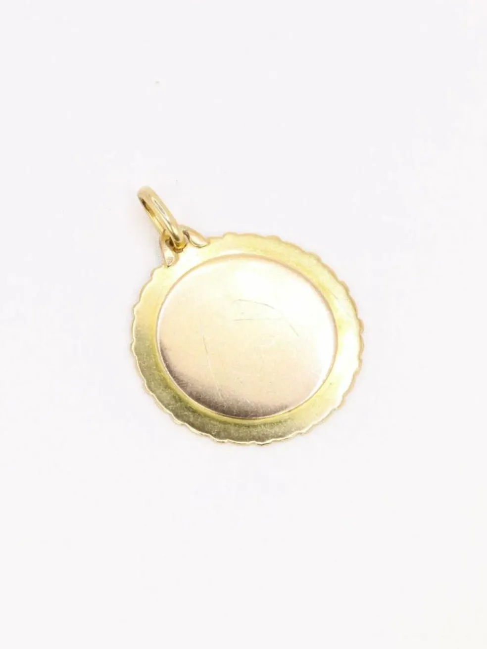 Médaille amour Augis Jumbo Plus qu'hier moins que demain or jaune diamant rubis