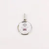 Médaille amour Augis ronde Plus qu'hier moins que demain or blanc diamant rubis