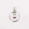 Médaille amour Augis ronde Plus qu'hier moins que demain or blanc diamant rubis