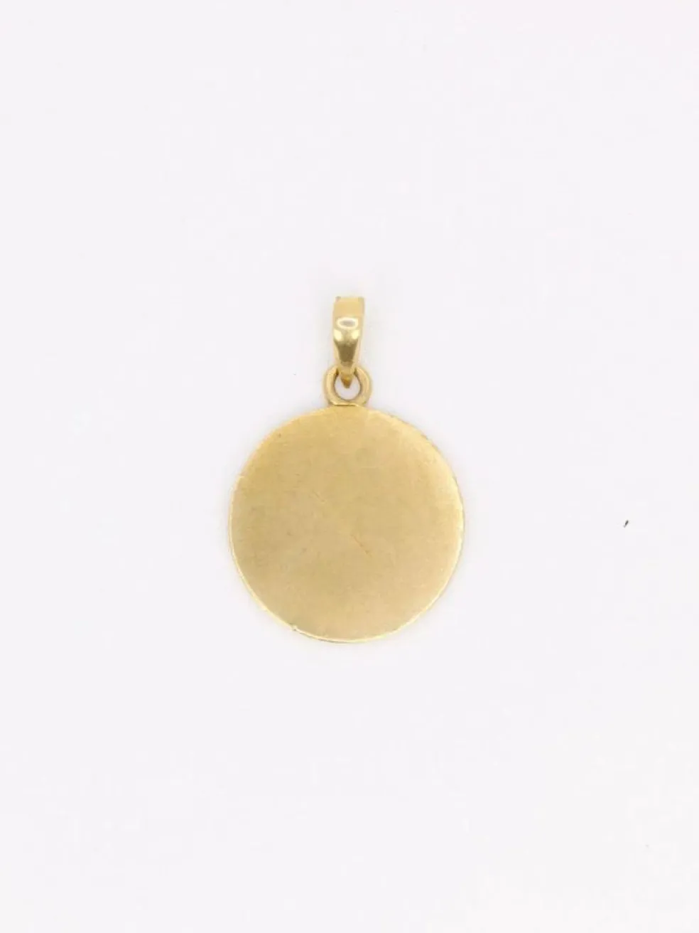 Médaille amour AUGIS ronde Plus qu'hier moins que demain or jaune diamant rubis