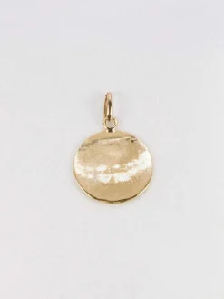 Médaille amour Augis ronde Plus qu'hier moins que demain or jaune diamant rubis