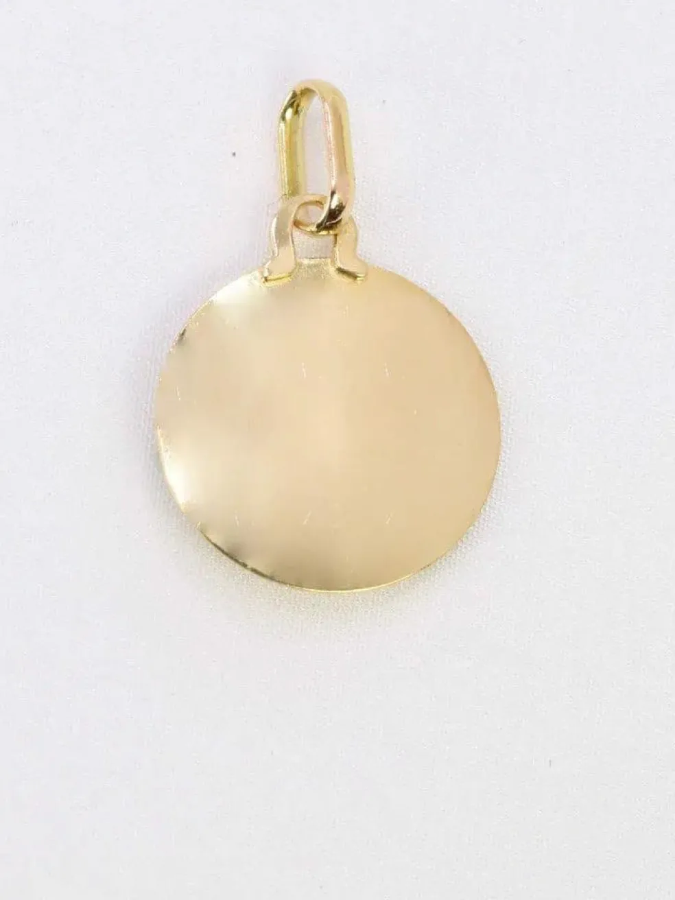 Médaille amour Augis ronde rayons Plus qu'hier moins que demain or jaune rubis