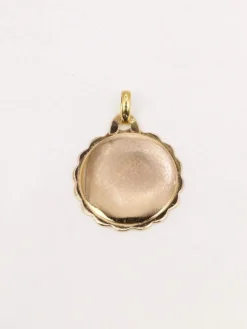 Médaille amour Augis ronde Plus qu'hier moins que demain or jaune rubis