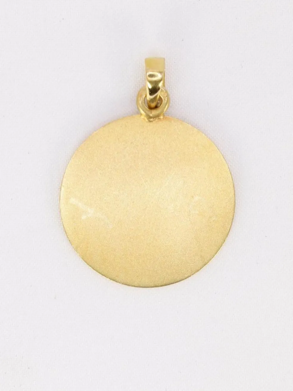 Médaille amour AUGIS ronde Plus qu'hier moins que demain or jaune rubis diamants