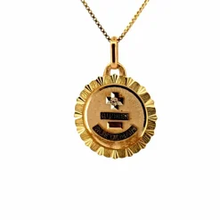 Médaille Amour Or Jaune 18k & Diamant