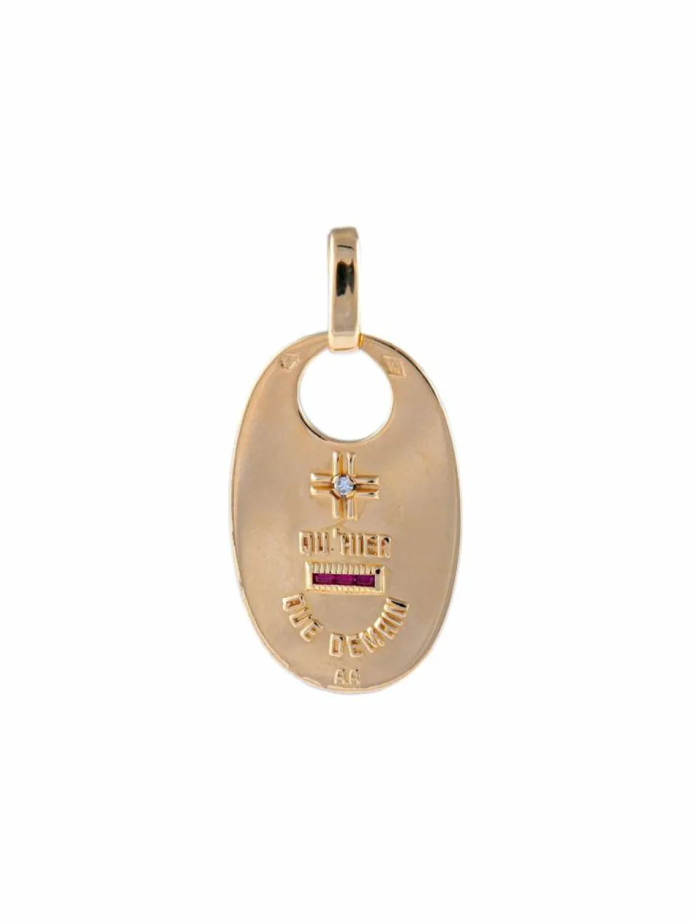 Médaille Amour Ovale A.Augis, Plus qu’hier moins que demain