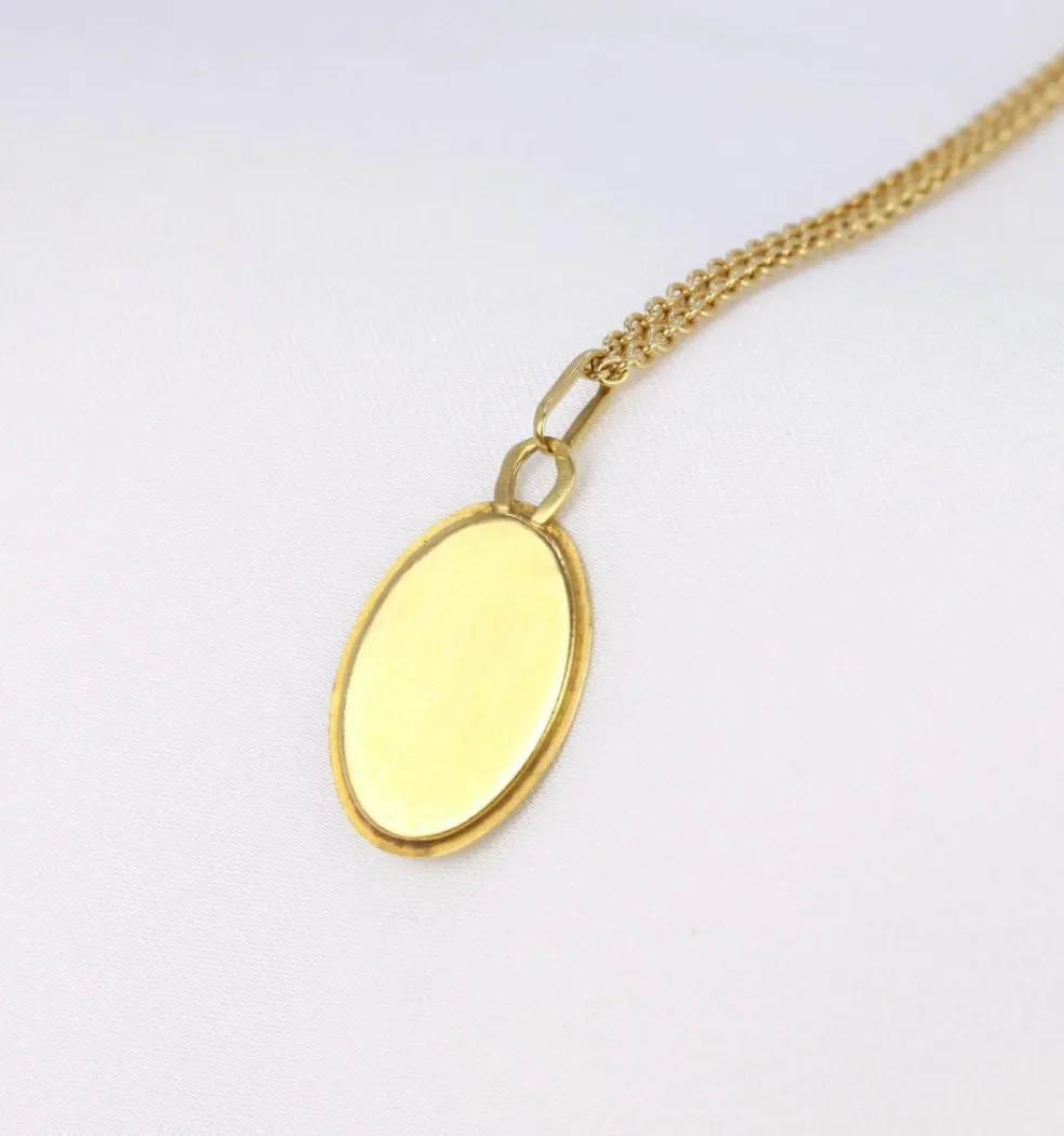 Médaille Amour ovale Plus qu’hier moins que demain, Augis