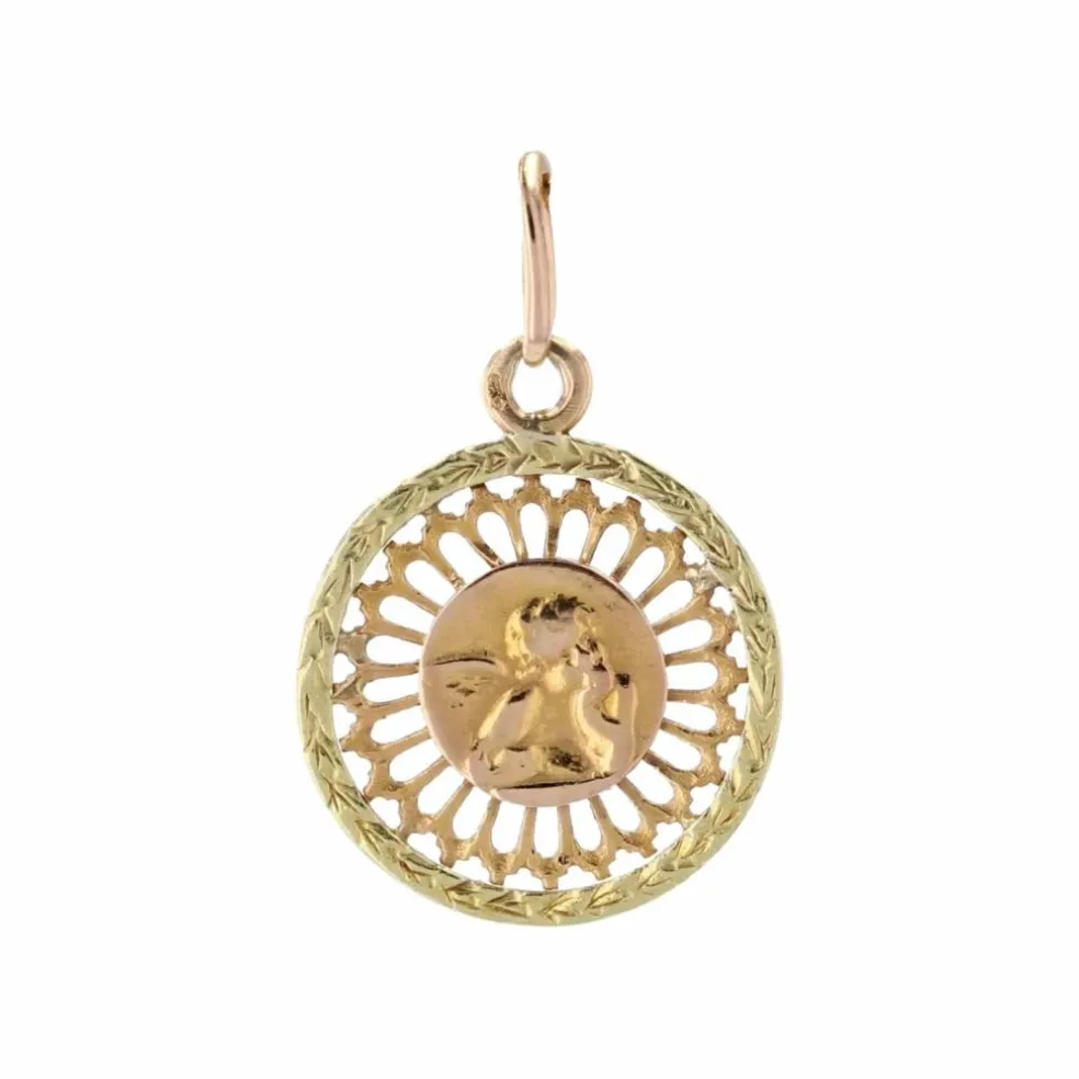 Médaille ancienne 2 ors angelot