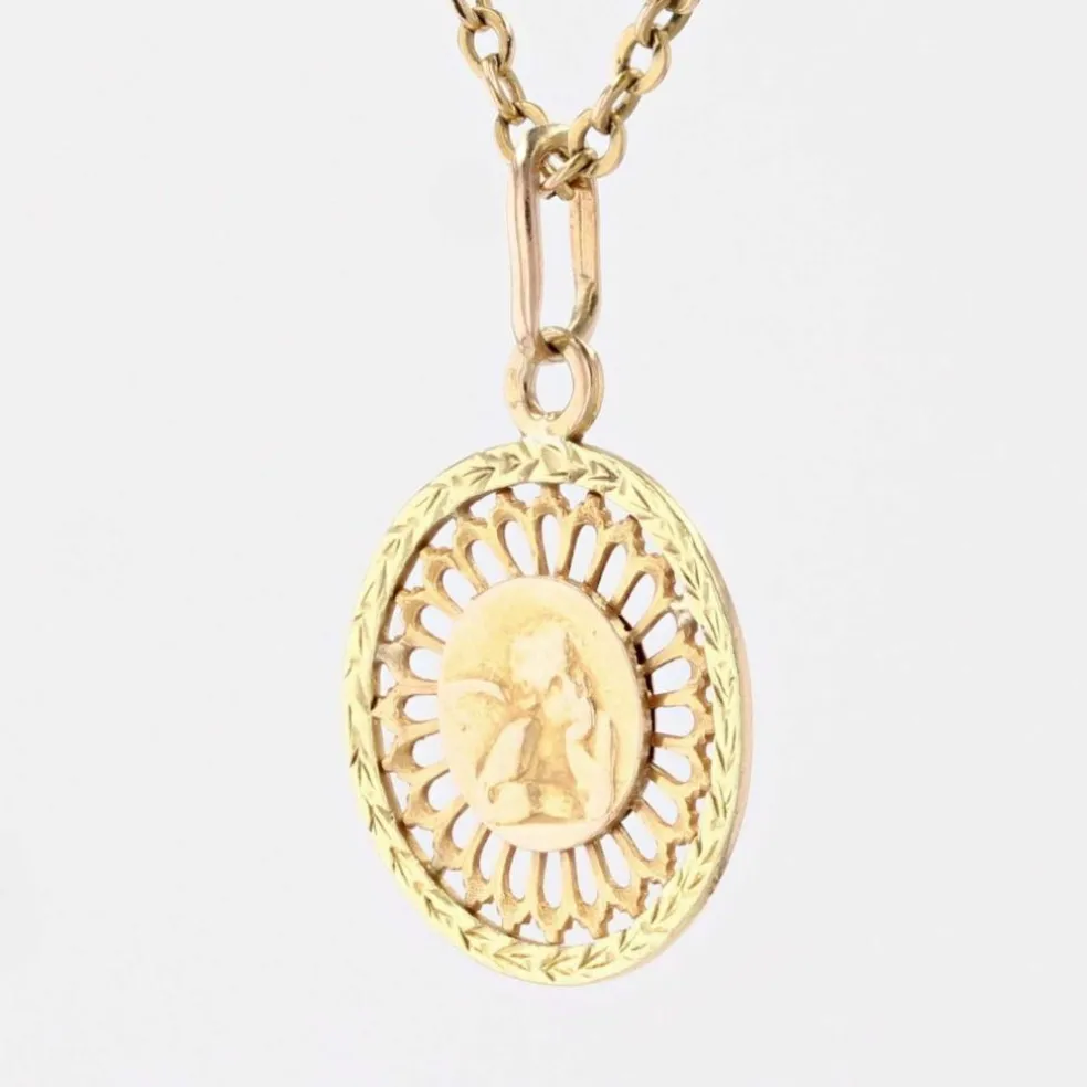 Médaille ancienne 2 ors angelot