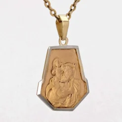 Médaille ancienne 3 ors Saint Christophe