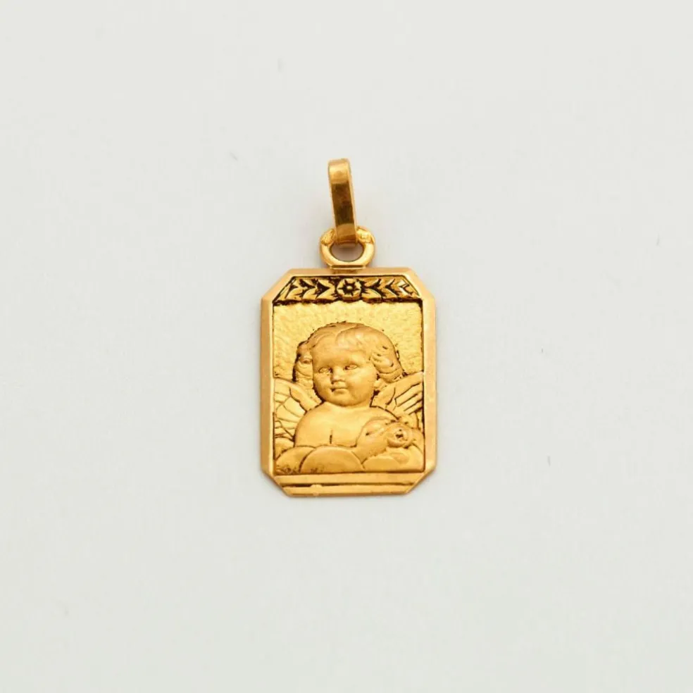 Médaille ancienne ange Raphaël