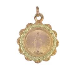 Médaille ancienne de baptême 2 ors