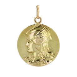 Médaille ancienne en or Marianne et Coq