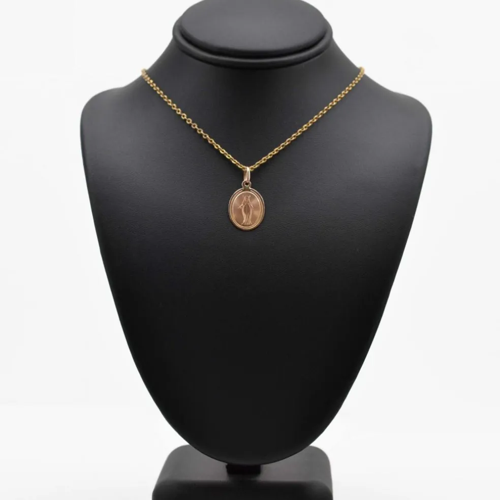 Médaille ancienne or rose Vierge Miraculeuse