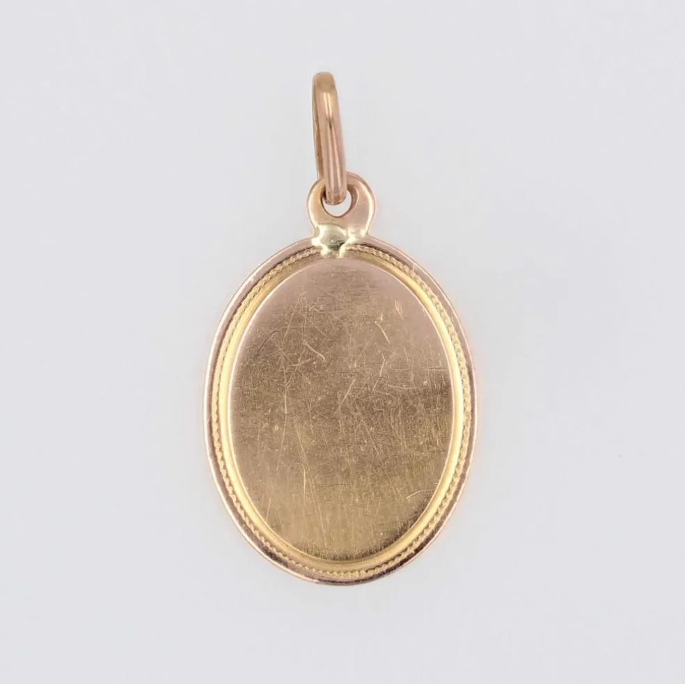 Médaille ancienne or rose Vierge Miraculeuse