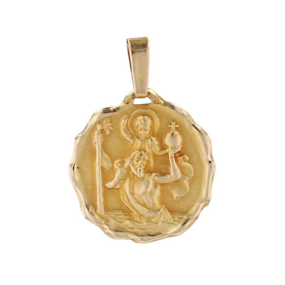 Médaille ancienne Saint Christophe signée Contaux