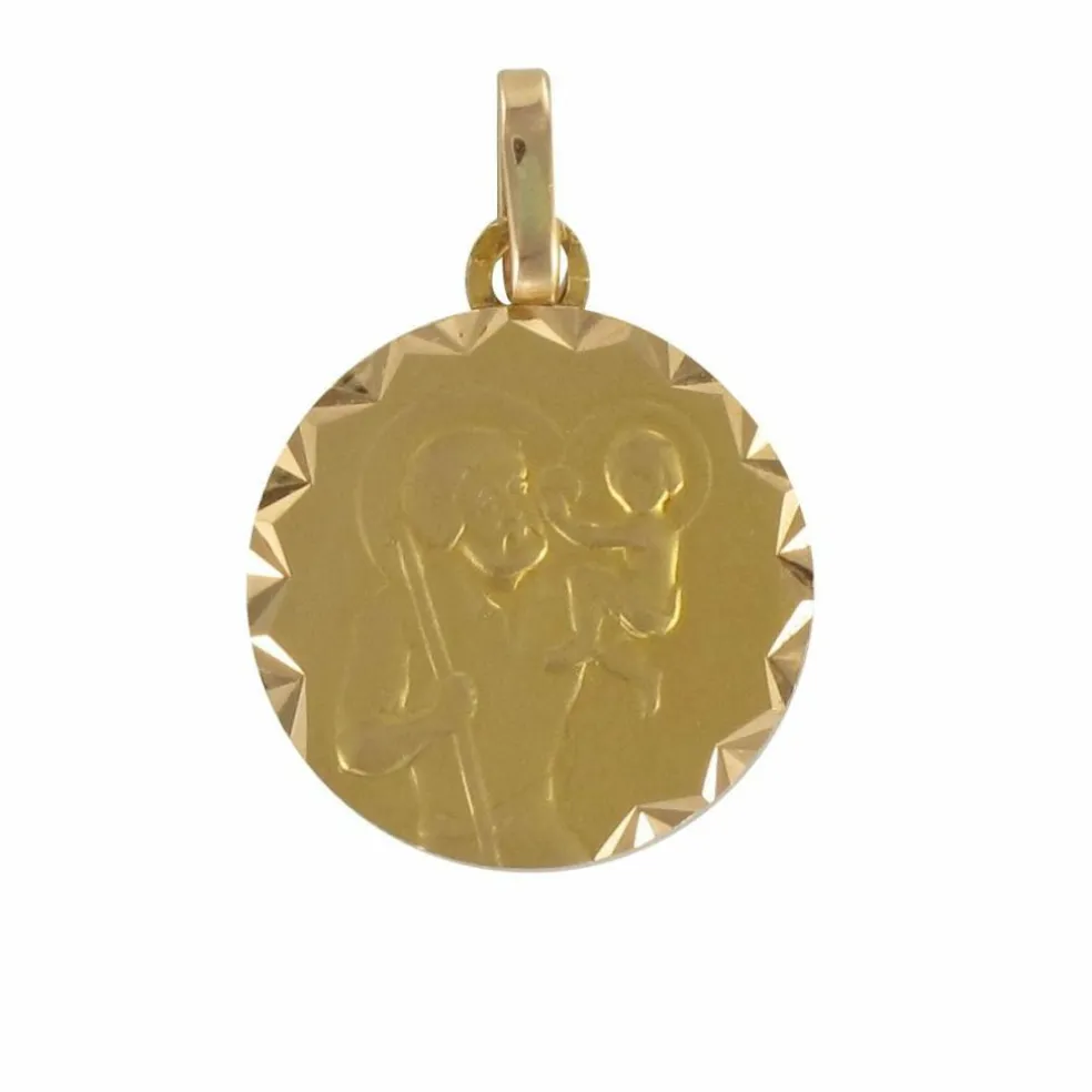 Médaille ancienne Saint Christophe en or