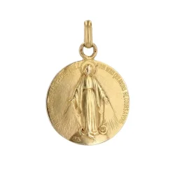 Médaille ancienne Vierge Miraculeuse or jaune