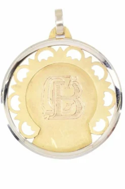 MÉDAILLE ANCIENNE VIERGE SIGNÉE GRUN
