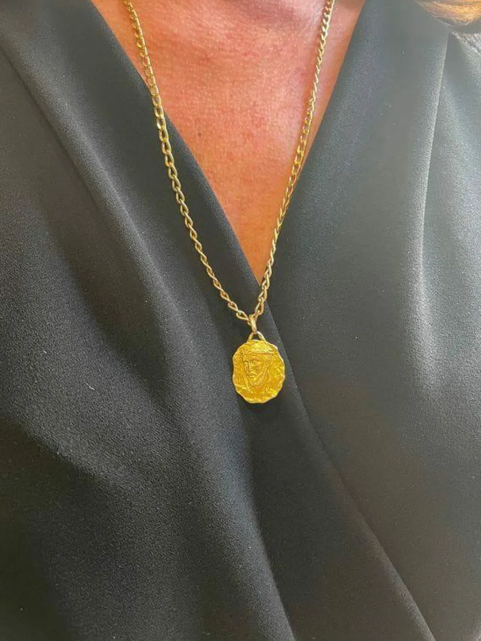 MÉDAILLE ANCIENNE VISAGE DU CHRIST