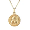 Médaille Ange avec chaîne, Or Jaune