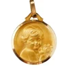 Médaille Ange et bouquet de roses Art Déco
