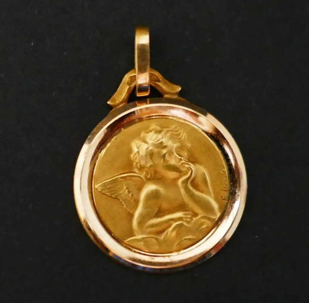 Médaille Ange Signée DROPSY, Or