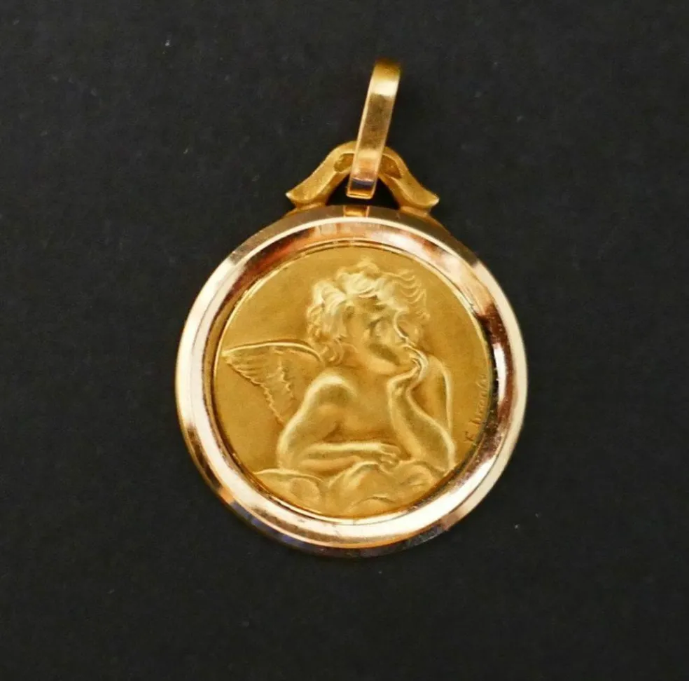 Médaille Ange Signée DROPSY, Or