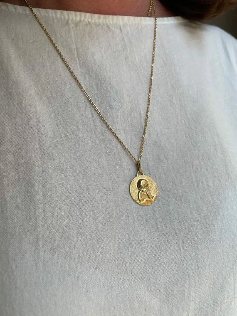 MÉDAILLE ANICENNE CHÉRUBIN SIGNÉE "AUGIS"