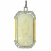 Médaille Art Déco Diamants Vierge Marie et l'enfant Jésus
