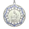 Médaille Art déco diamants et saphirs