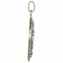 Médaille Art déco diamants et saphirs