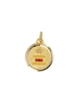 Médaille Augis "L'essentielle" Or jaune Rubis Diamant