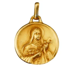 Médaille Augis vierge en Or jaune