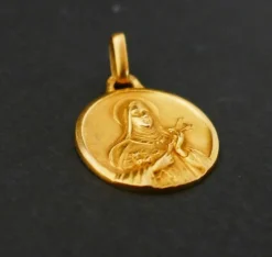 Médaille Augis vierge en Or jaune