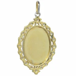 Médaille Belle Epoque 2 ors Diamants