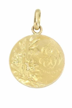 MÉDAILLE CHRIST ART-DÉCO
