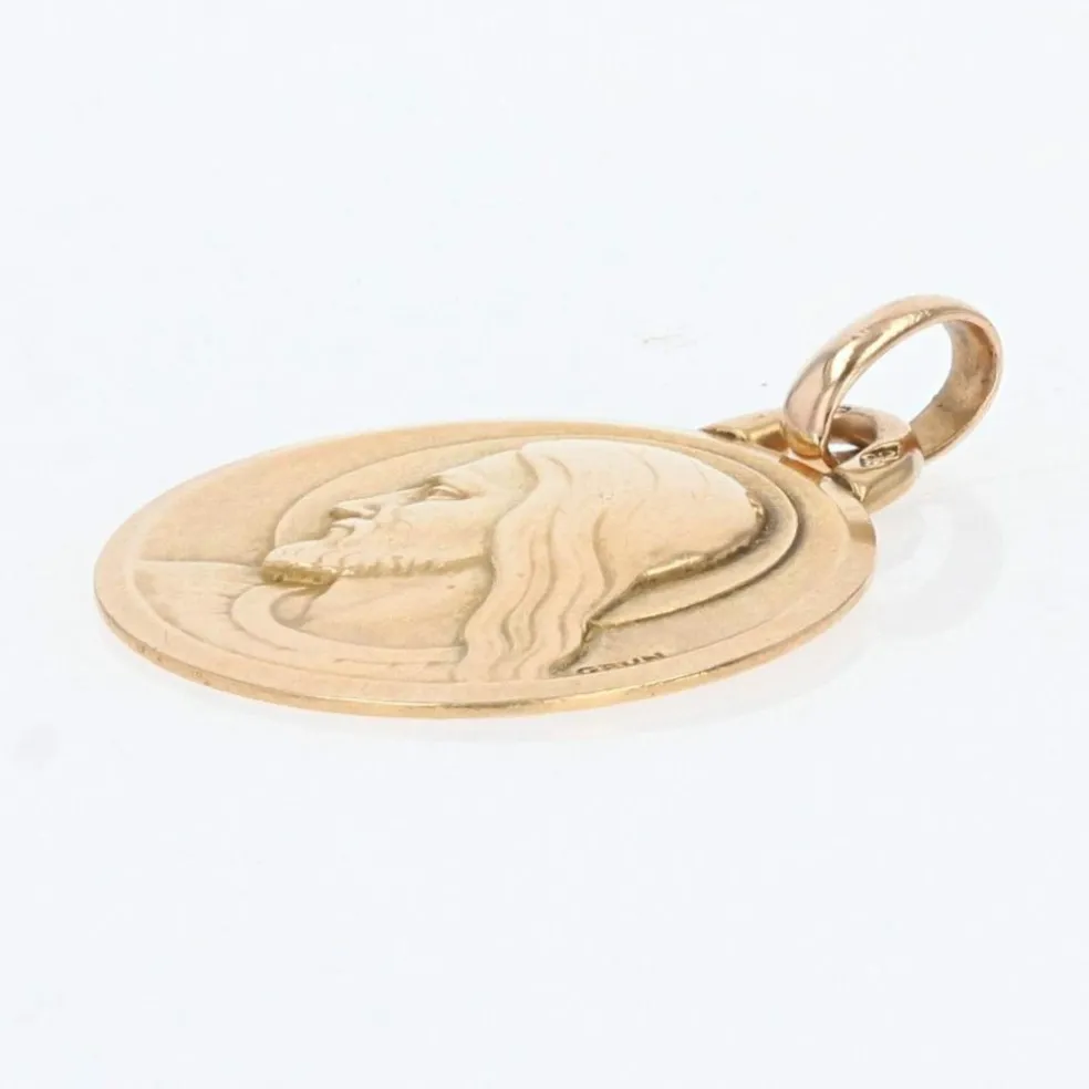 Médaille Christ en or rose
